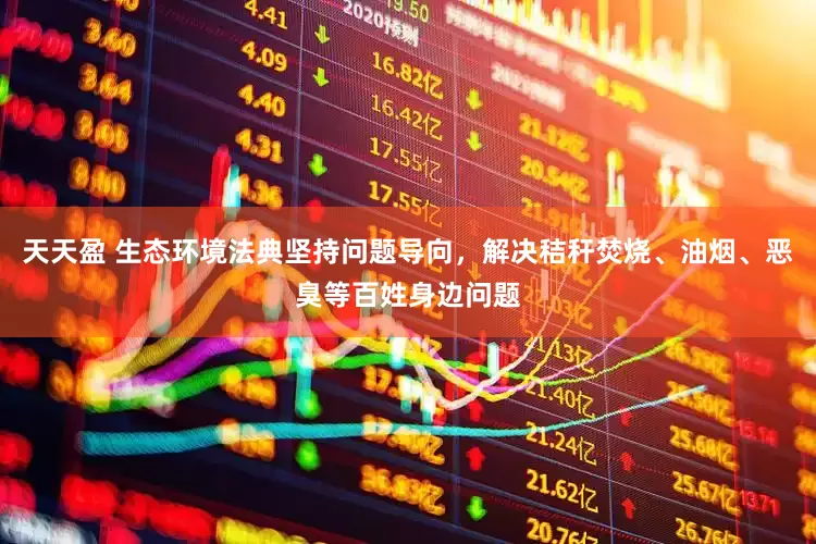 天天盈 生态环境法典坚持问题导向，解决秸秆焚烧、油烟、恶臭等百姓身边问题